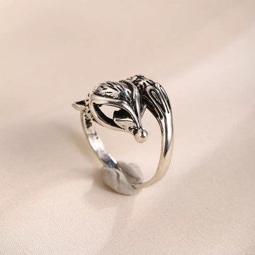 Silver Style Enamel Ring